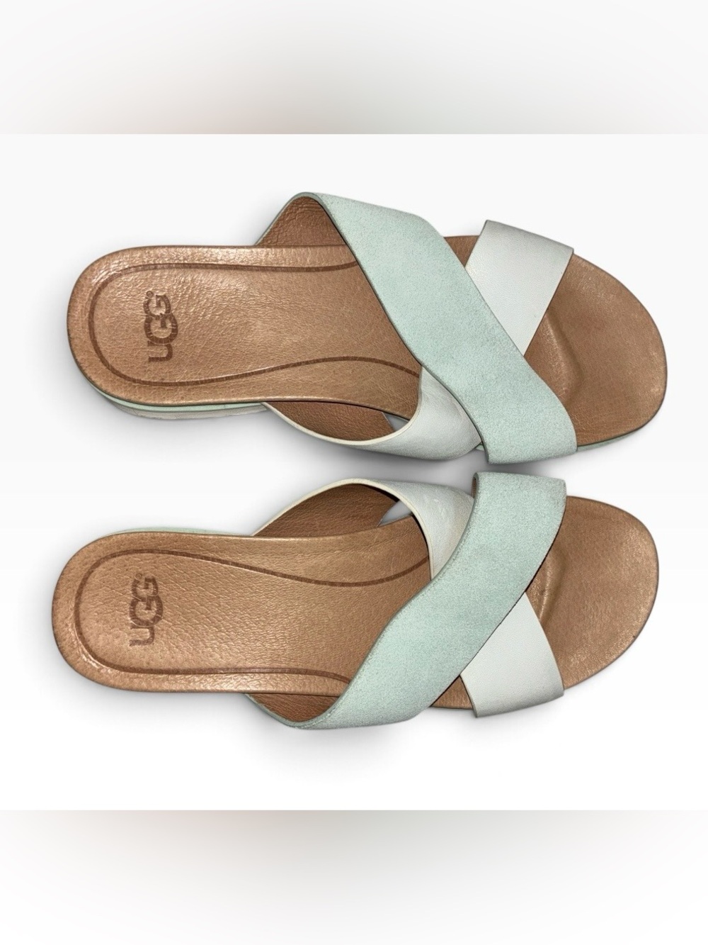 UGG Kari Sandal Leather Suede Pastel Women's Slide Sandals Sz 8